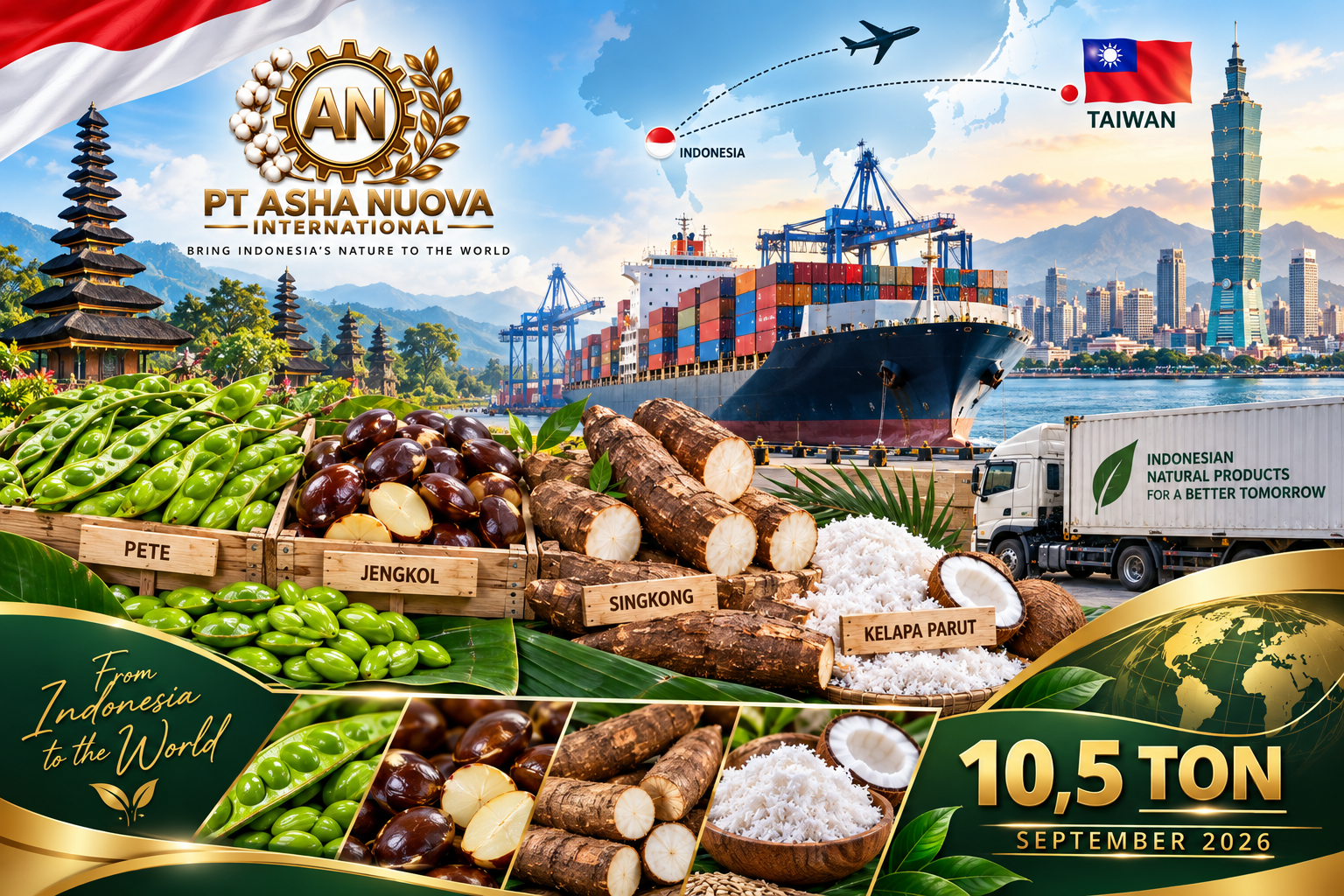 PT Asha Nuova International Prepares 10.5-Ton Export of Indonesian Agricultural Products to Taiwan