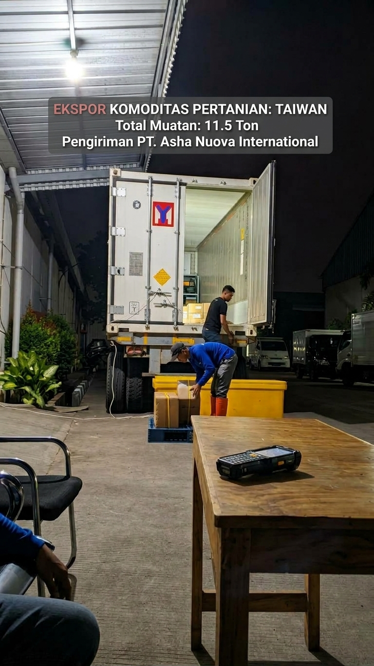 Asha Nuova Ships 11.5 Tons of Petai, Coconut and Cassava Leaves to Taiwan